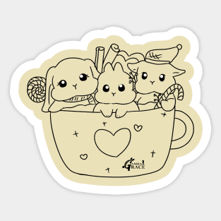 BSC in a cup _ Bunniesmee Christmas Edition Sticker